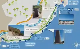 Ruta y entorno de Oropesa del Mar